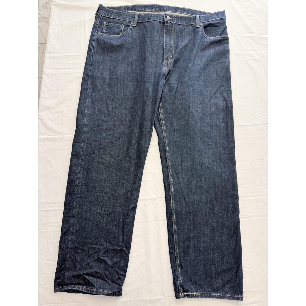 Levis 559‎ Jeans Mens 44x34 Blue Dark Wash Relaxed Fit Straight Leg Denim Pants
